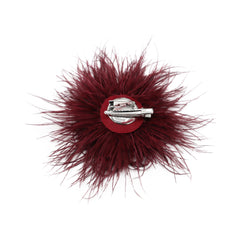 Vintage struisveren broche burgundy