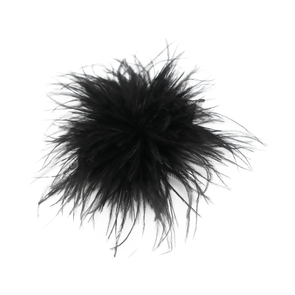 Vintage struisveren broche zwart