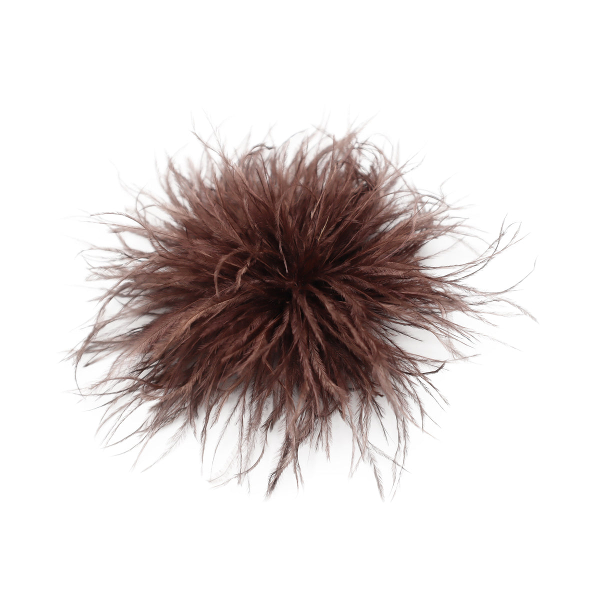 Vintage struisveren broche choclate bruin