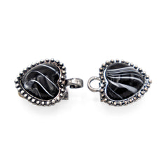 Bellagio schwarz mit weißem Wirbelmuster