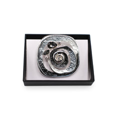 Magneet broche nr 222 fantasy zilverkleurig