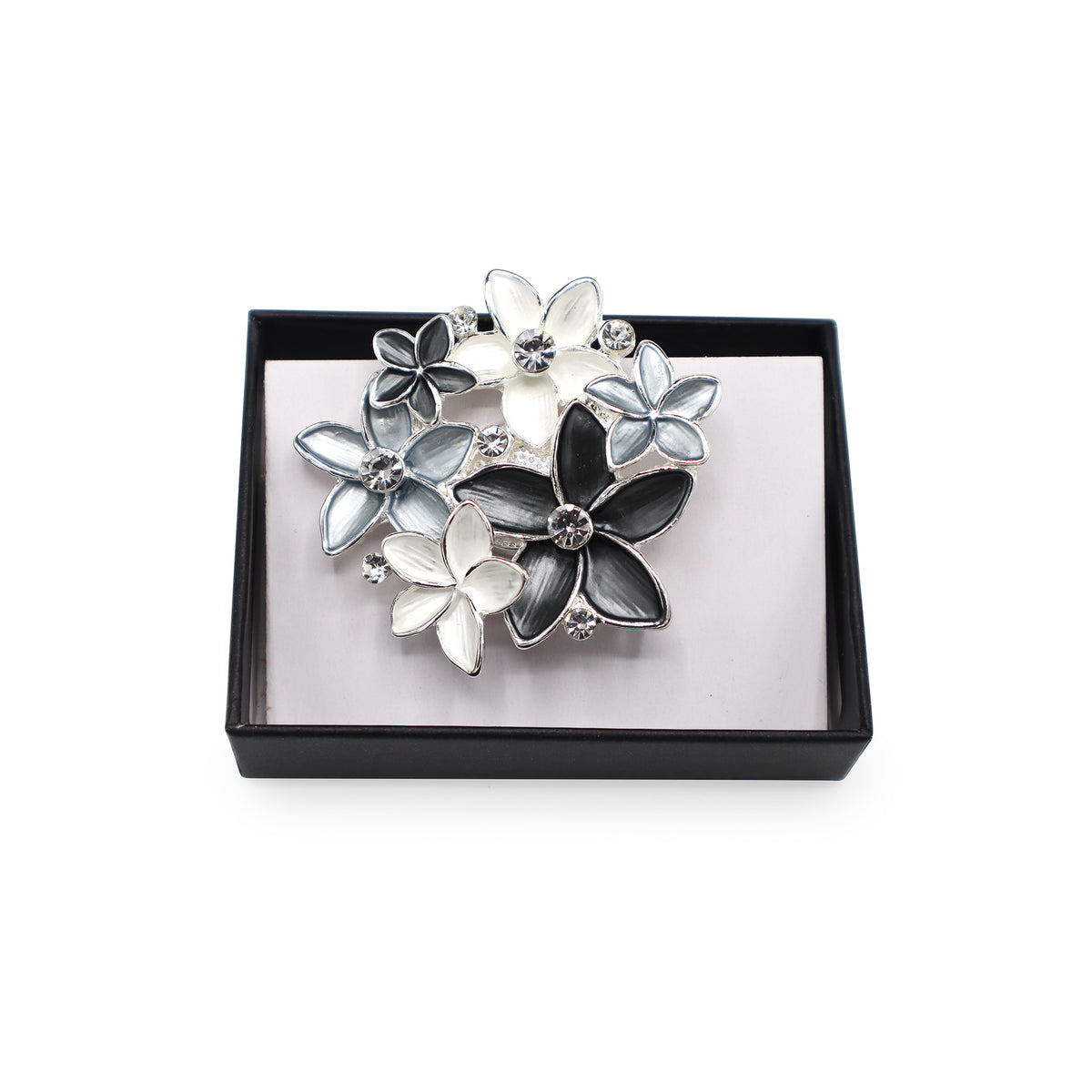  Magnetbrosche Nr. 224  Fantasie Silberfarben