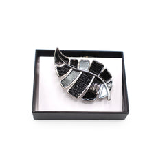  Magnetbrosche Nr. 257  Fantasie Silberfarben