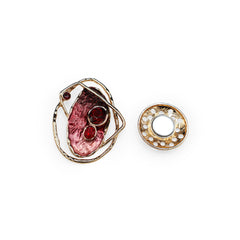  Magnetbrosche Nr. 265  Fantasie Goldfarben