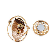Magneet broche nr 197 fantasy goudkleurig