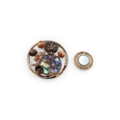 Magneet broche nr 282 fantasy goudkleurig