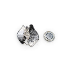 Magneet broche nr 286 fantasy zilverkleurig