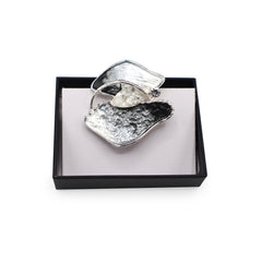 Magneet broche nr 286 fantasy zilverkleurig