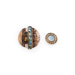 Magneet broche nr 289 fantasy goudkleurig