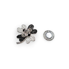 Magneet broche nr 296 fantasy zilverkleurig