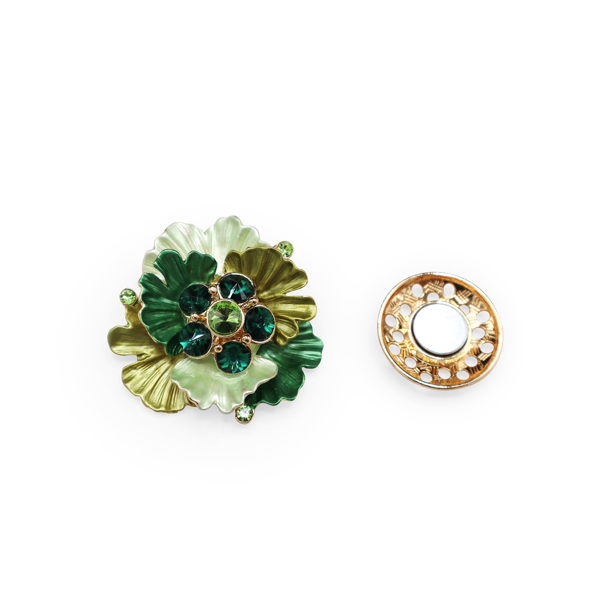 Magneet broche nr 298 fantasy goudkleurig