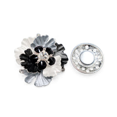 Magneet broche nr 220 fantasy zilverkleurig