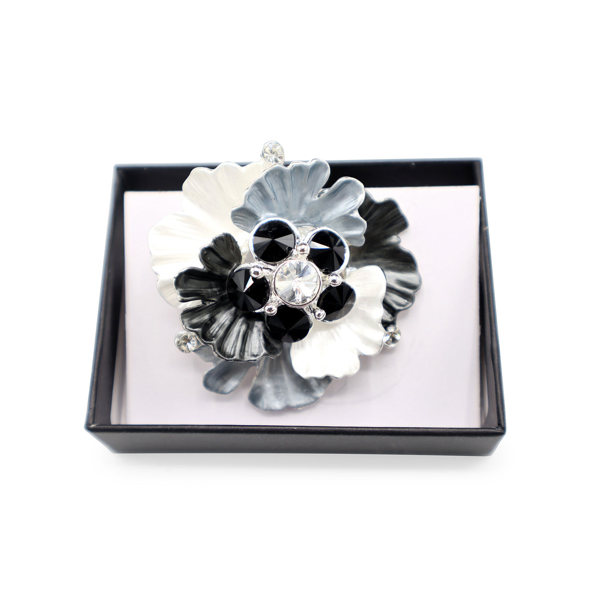 Magneet broche nr 220 fantasy zilverkleurig