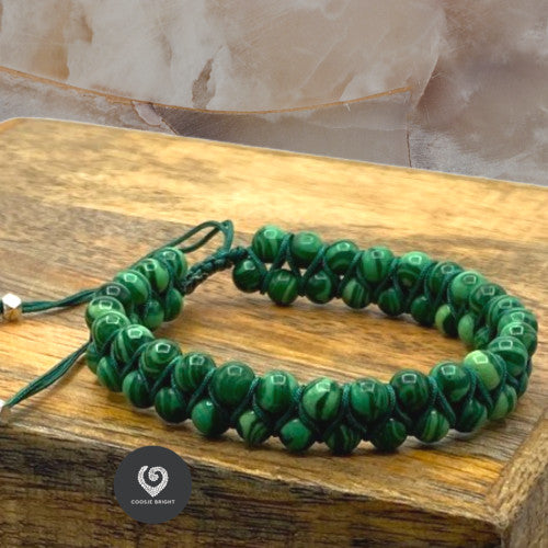 Boho bandje esmerald groen