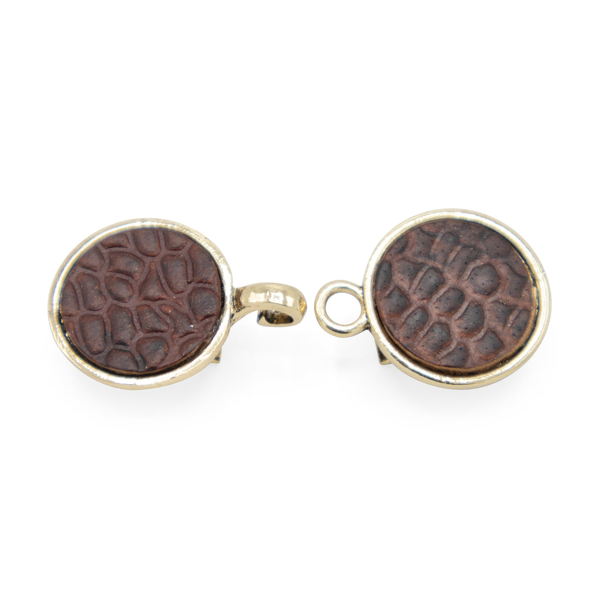 Bellagio buffalo leather giraffe print brown