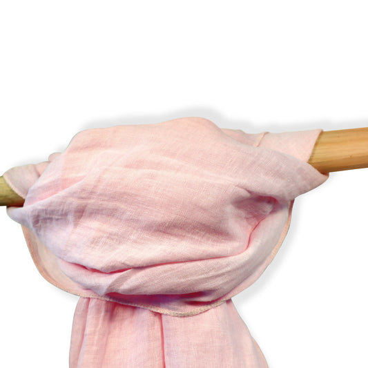 Leinenschal in Babyrosa