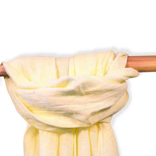 Leinenschal in Buttergelb