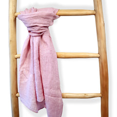 linnen sjaal oud roze
