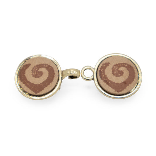 Bellagio buffalo leather logo brown