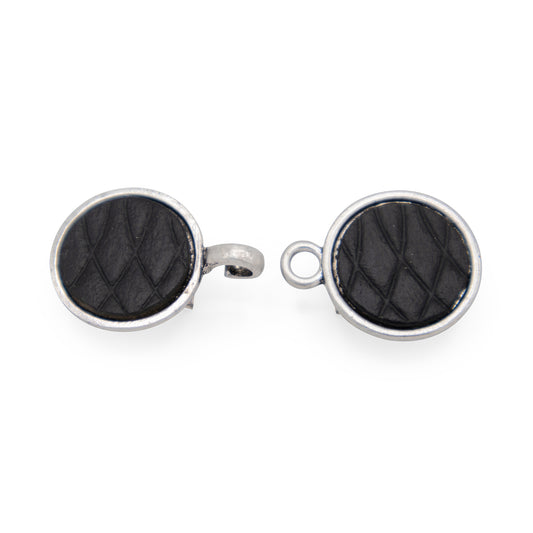 Bellagio buffalo leather ruit print black